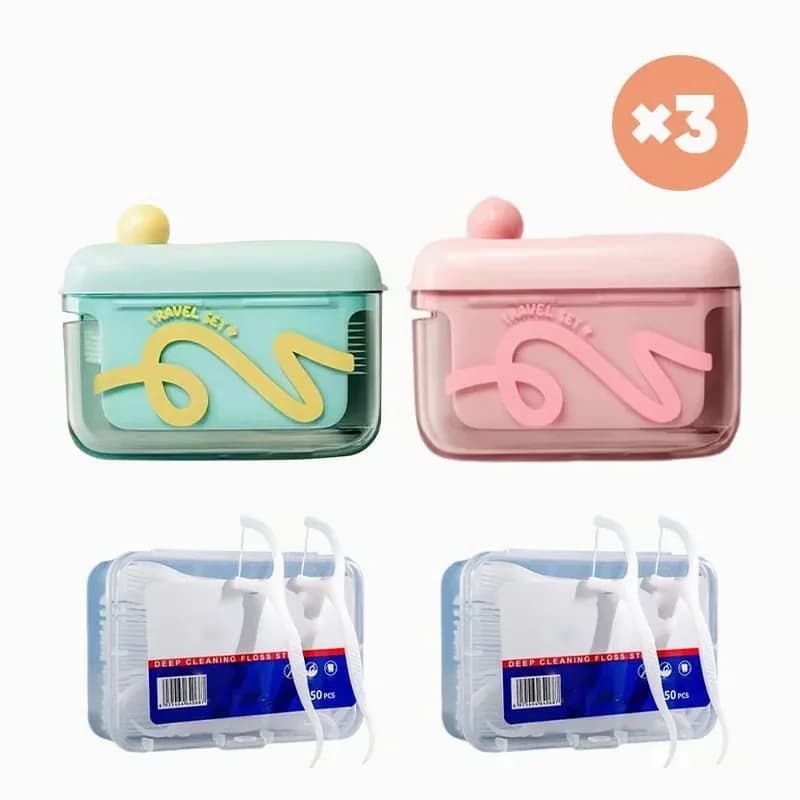 Automatic Pop-Up Dental Floss Dispenser Box, Pink - View 6