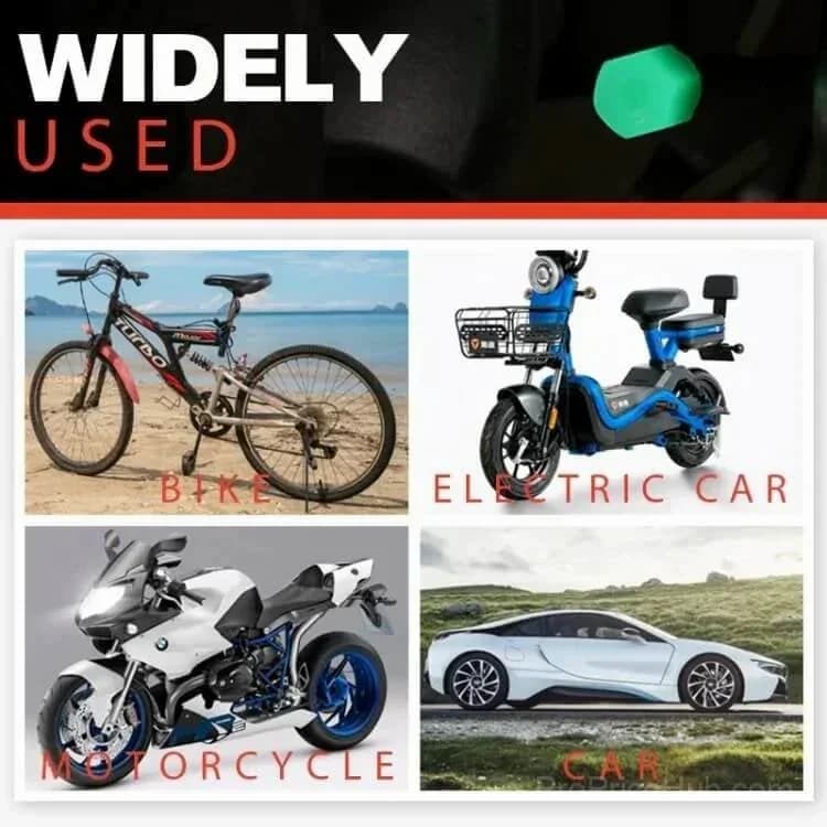 50-Pack Glow-in-the-Dark Tire Valve Caps for Cars - Durable, Easy Install - View 10