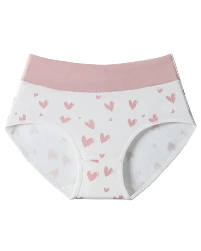 Women's Cute Love Print Soft Cotton Stretchy Panties - 6 Pack - View 7