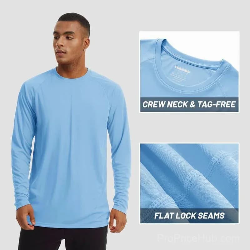 Men's UPF 50+ Long Sleeve Performance Shirt - Quick Dry, Lightweight, Breathable - View 20