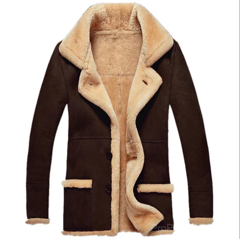 Big & Tall Men's Thickened Plush Lapel Jacket - S-5XL - View 14