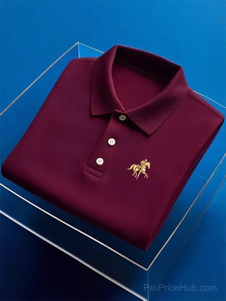 Men's Business Casual Button Short Sleeve Polo Shirt - View 6