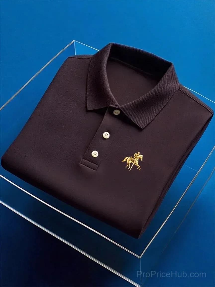 Men's Business Casual Button Short Sleeve Polo Shirt - View 12