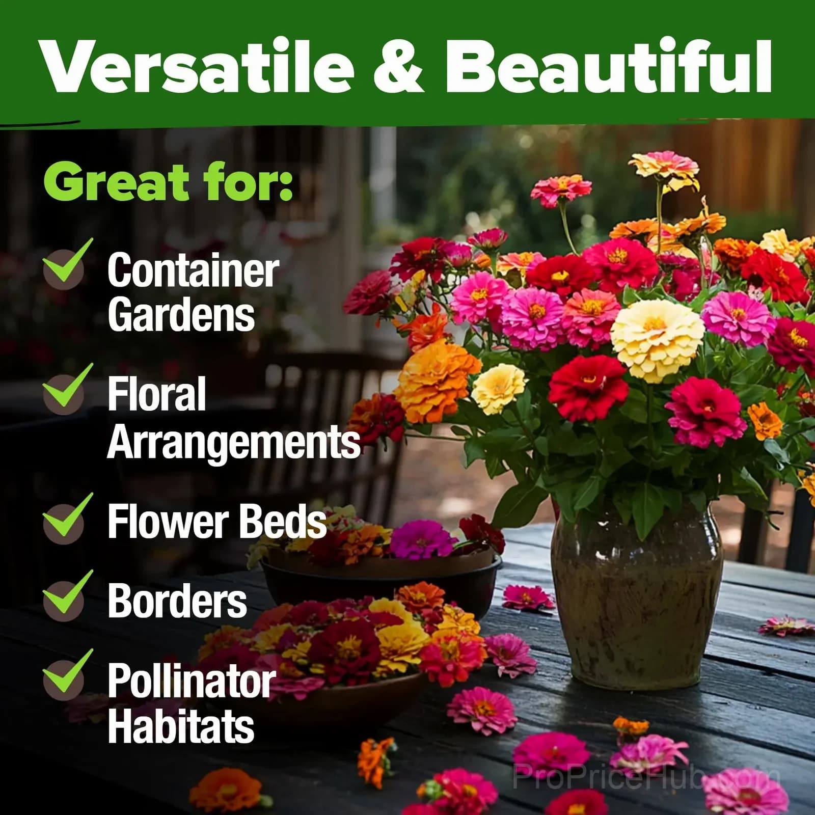 Zinnia Flower Seeds for Planting - View 4