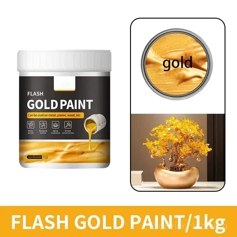 Water-Based Flash Gold Paint for Canvas, Wood & Ceramic - View 11