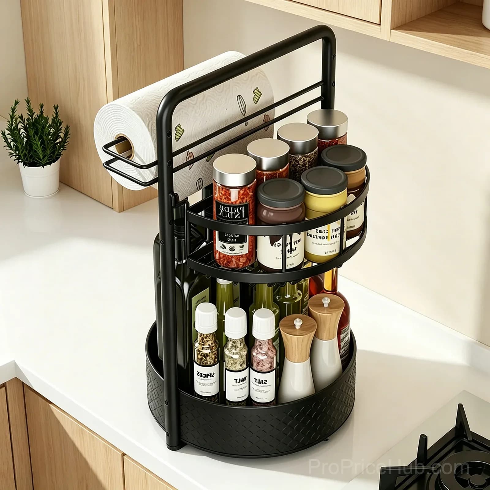 Paper Towel and Seasoning Storage Rack - View 6