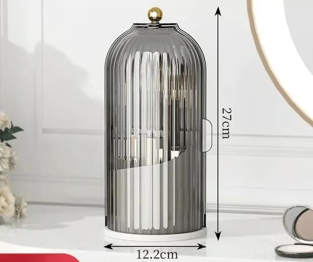 Sliding Lid Toothbrush Organizer, White - View 10