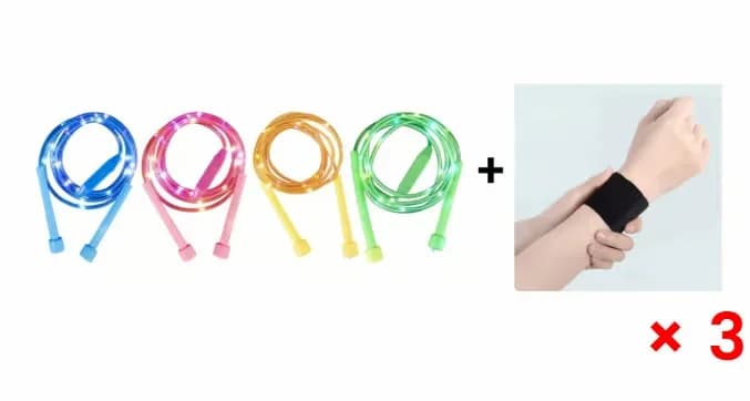 Kids LED Light-Up Jump Rope, Random Color, No Wrist Support - View 11