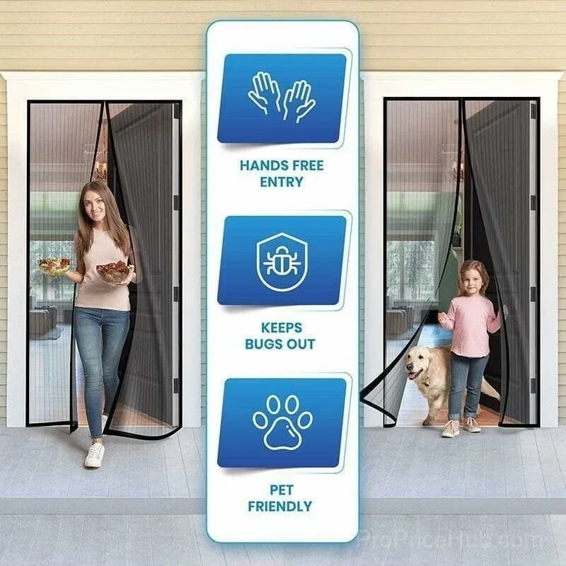 Magnetic Screen Door, Hands-Free Patio Entry - View 7