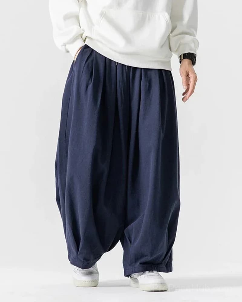 Big & Tall Men's Ultra-Wide Loose Japanese Overalls M-5XL - View 14