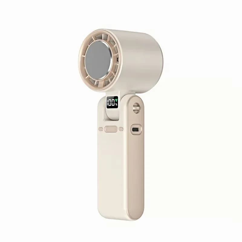 Handheld Semiconductor Cooling Fan, Grey/Purple - View 4