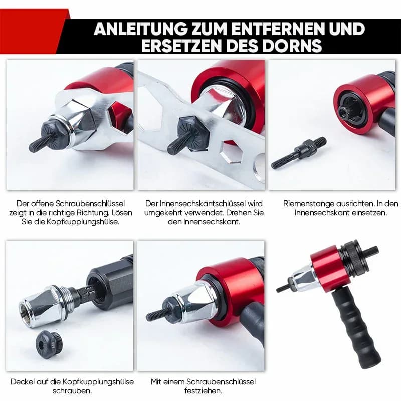 M3-M8 Electric Rivet Gun Adapter Set - View 3