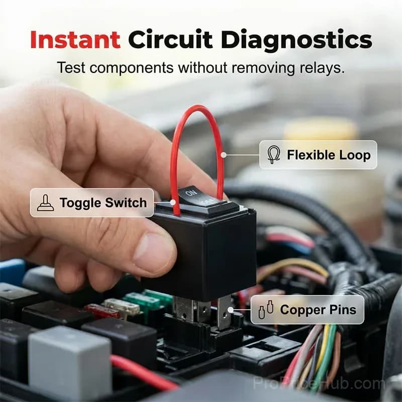 Automotive Relay Tester and Bypass Jumper Set, Black - View 5
