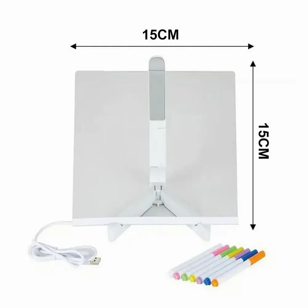 LED Note Board with Colored Pens, 5.9x5.9 Inch - View 14