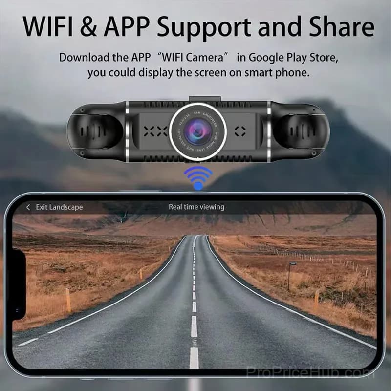 4-Channel 1080P WiFi Car Recorder with 32GB Memory Card - View 7