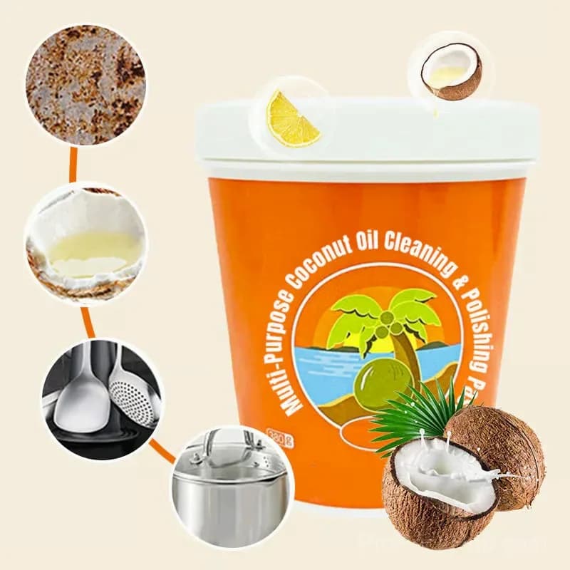 Multi-Purpose Coconut Oil Cleaning & Polishing Paste, 280g - View 5