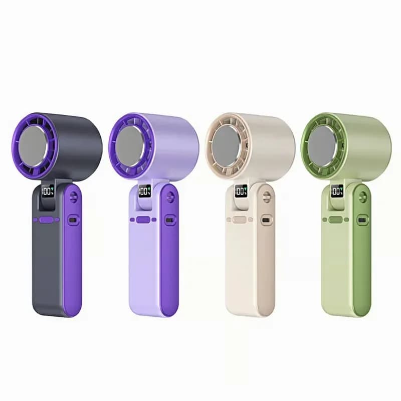 Handheld Semiconductor Cooling Fan, Grey/Purple - View 8