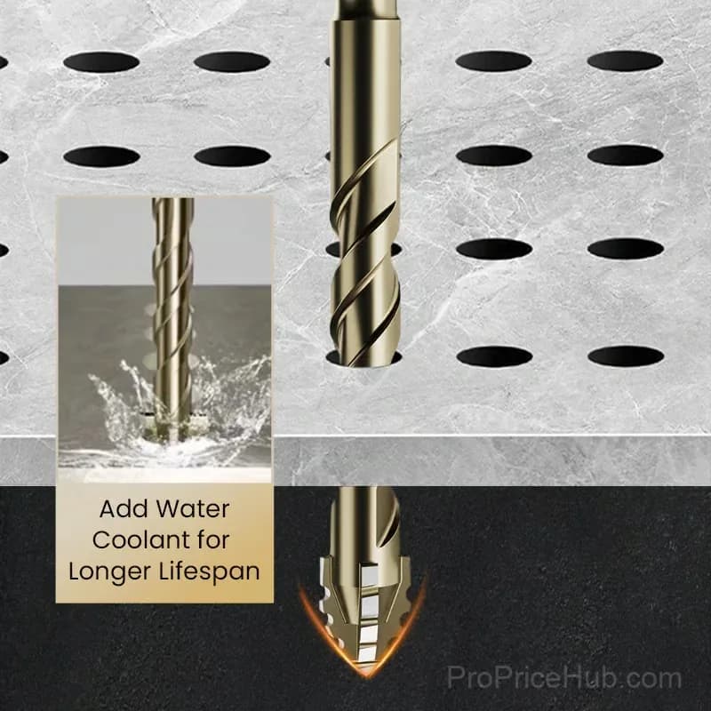 4-Pc 4-Flute Serrated Eccentric Drill Bit Kit, 6-12mm - View 6