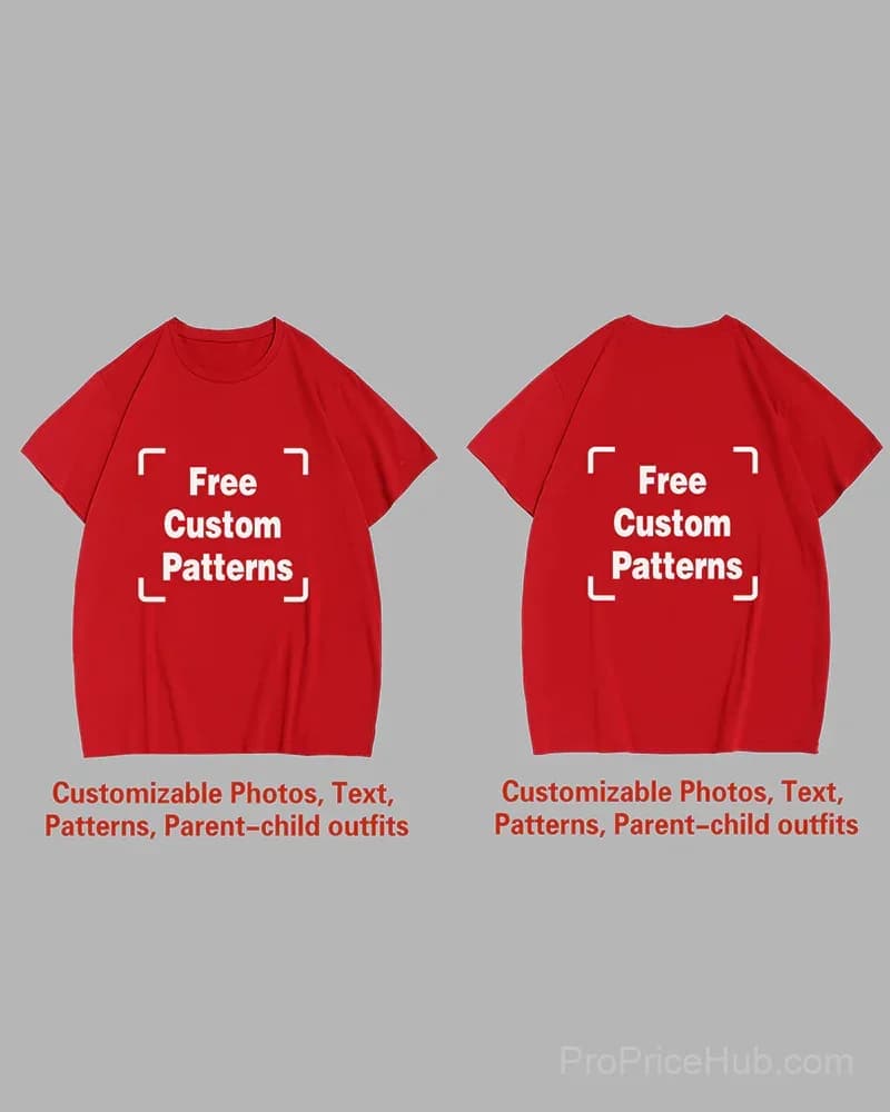Custom Big & Tall T-Shirt – Photo, Text, Logo - View 16