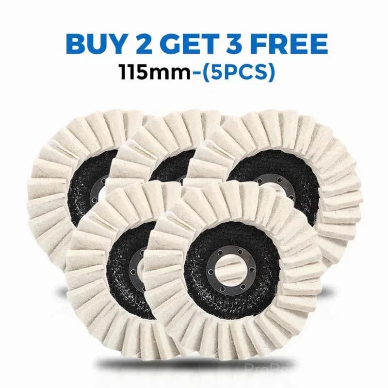 Wool Felt Flap Polishing Disc - 5-Pack (Buy 2 Get 3 Free) - View 10