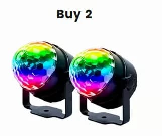 Colorful Rotating LED Disco Ball Party Light - View 8
