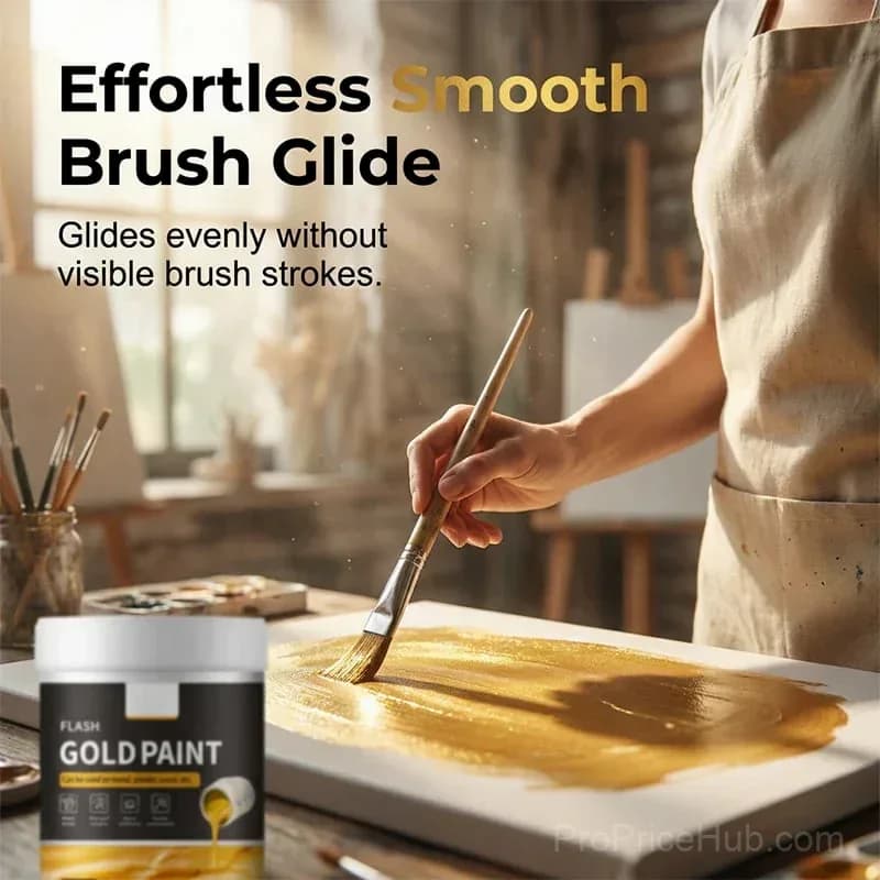 Water-Based Flash Gold Paint for Canvas, Wood & Ceramic - View 6