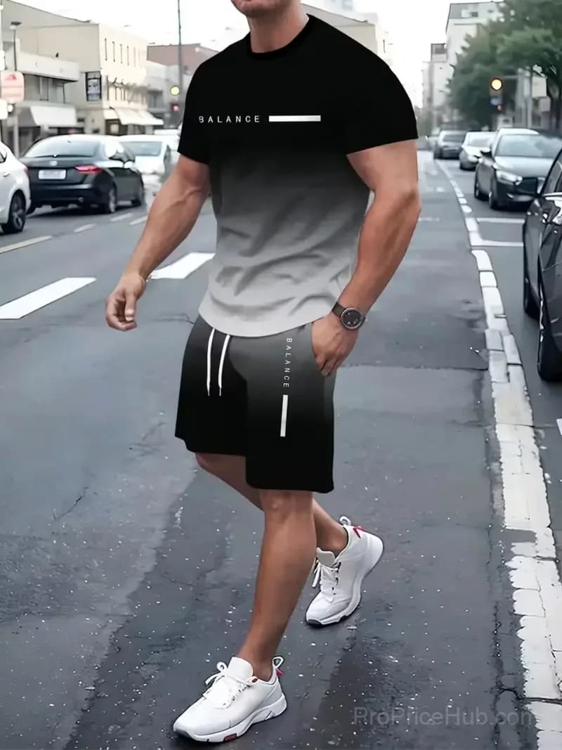 Men's Gradient Fitness 2-Piece Activewear Set - View 4