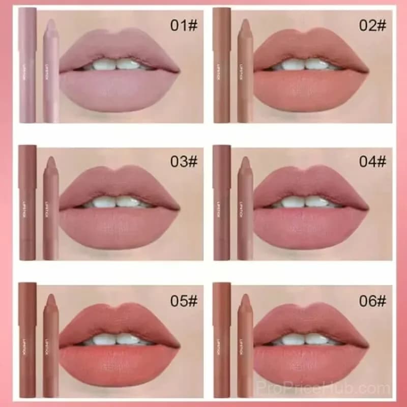 12-Color Matte Lipstick Pen - 01# - View 5