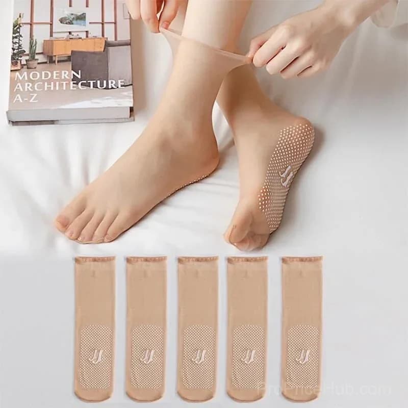 Invisible Slip-Resistant Crystal Silk Socks - View 16