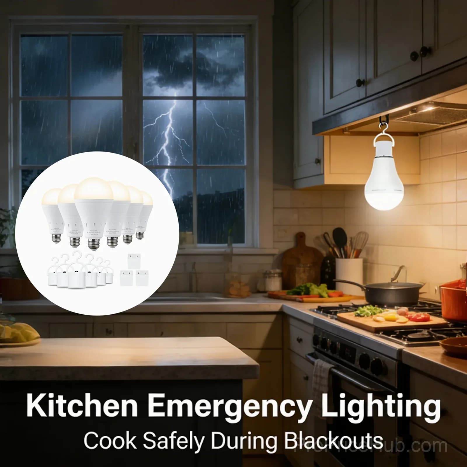Rechargeable LED Emergency Light Bulb, 1-Pack - View 4