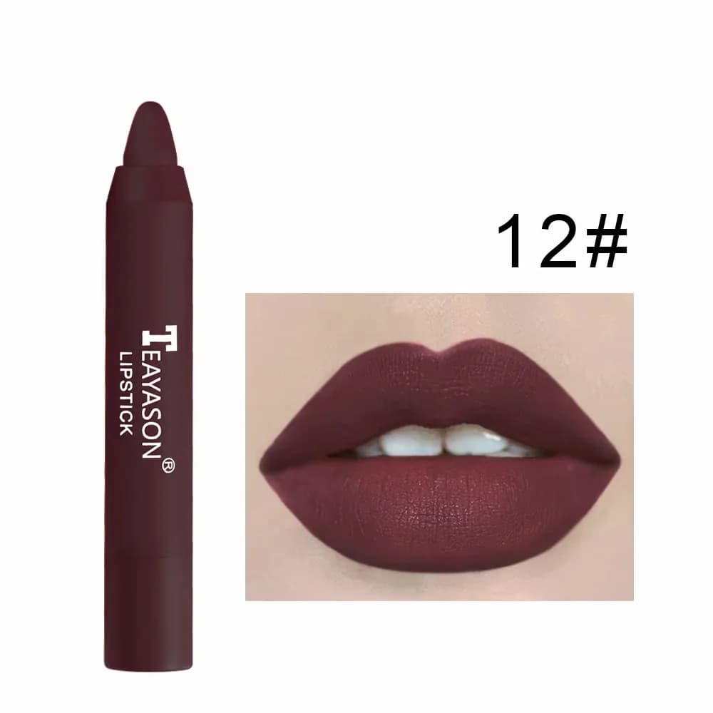 12-Color Matte Lipstick Pen - 01# - View 17