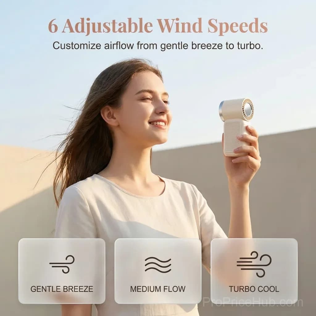 Ultra-Light Turbo Cooling Fan, White - View 4