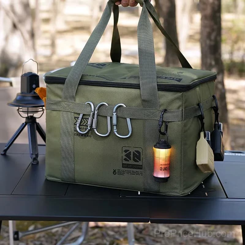 30L Waterproof Outdoor Folding Storage Bag, Khaki - View 6