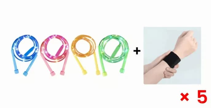 Kids LED Light-Up Jump Rope, Random Color, No Wrist Support - View 10