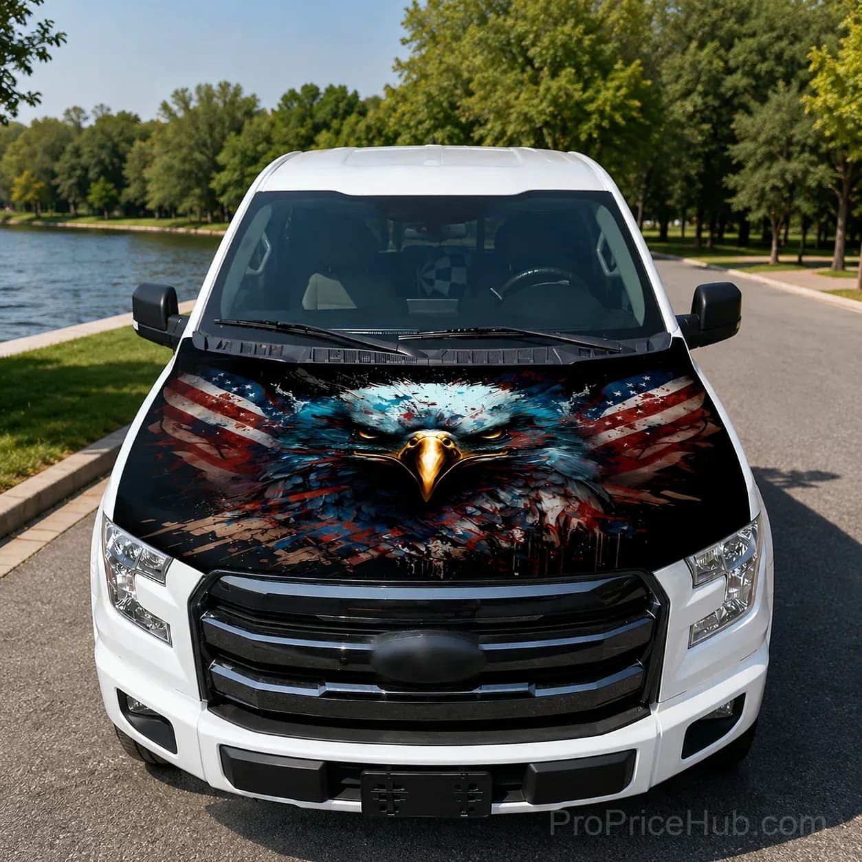 American Car Hood Flag - No Glue No Tools, Install in 1 Minute - View 25