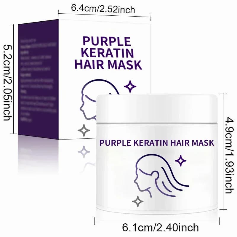 Purple Keratin Hair Mask for Blonde, Silver & Gray Hair, 100g - View 15