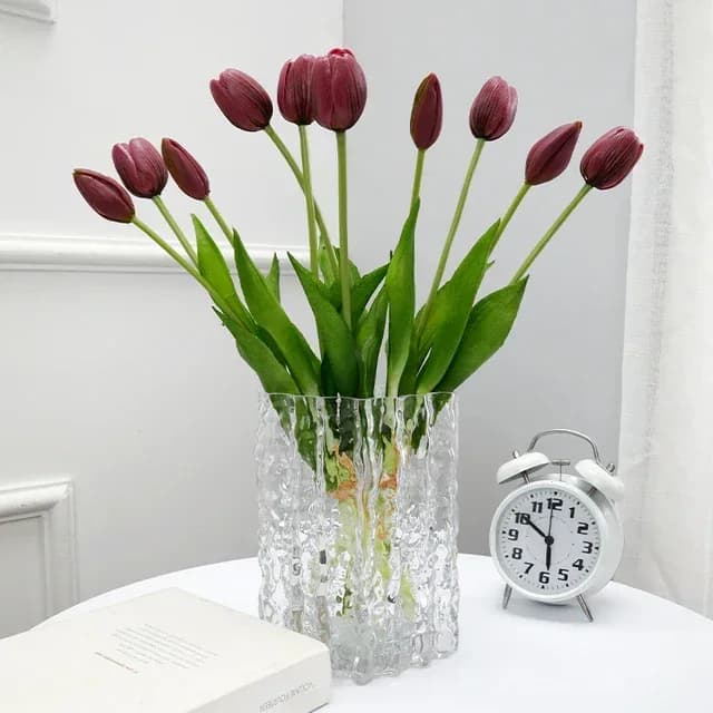 10-Piece UV Resistant Waterproof Faux Tulip Bouquet – Artificial Flowers for Indoor/Outdoor Decor - View 28