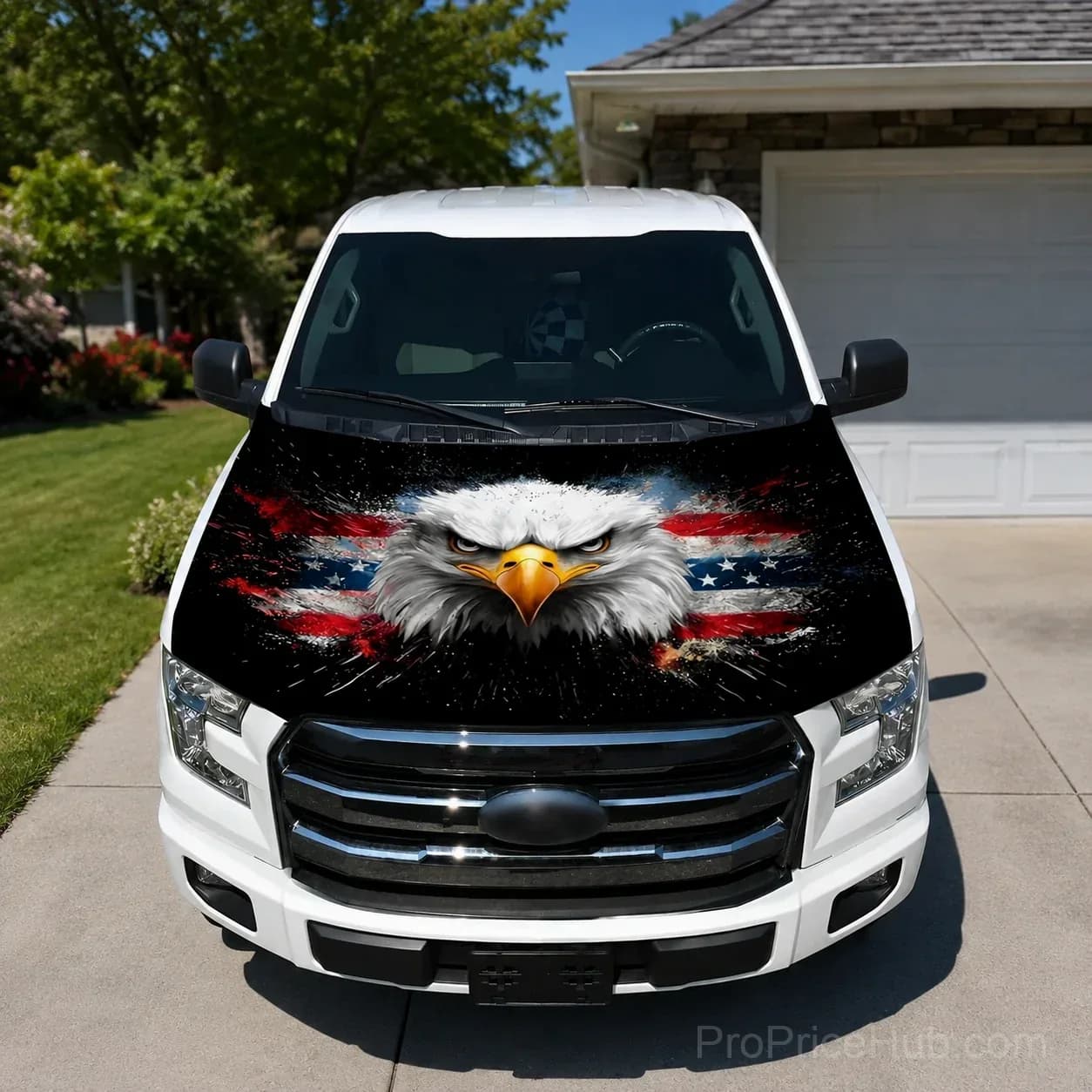 American Car Hood Flag - No Glue No Tools, Install in 1 Minute - View 20