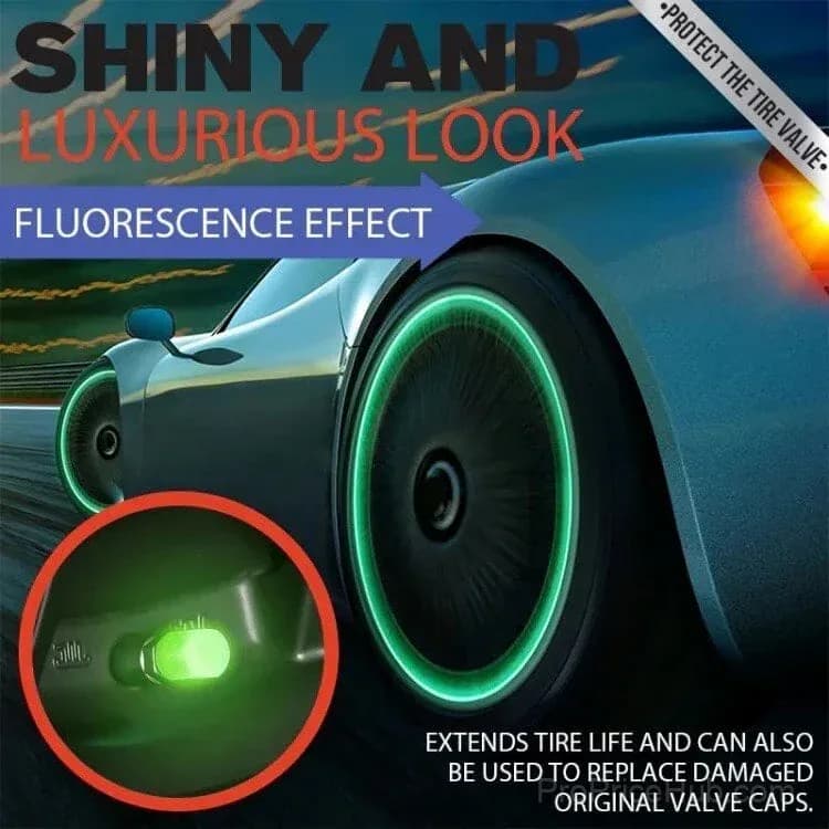 50-Pack Glow-in-the-Dark Tire Valve Caps for Cars - Durable, Easy Install - View 8