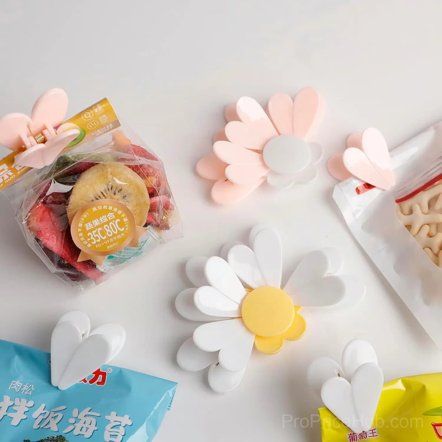 Magnetic Chip Clips for Fridge - 6 Bag Clips + 1 Magnetic Base, Cute Food Sealing Clips - View 19