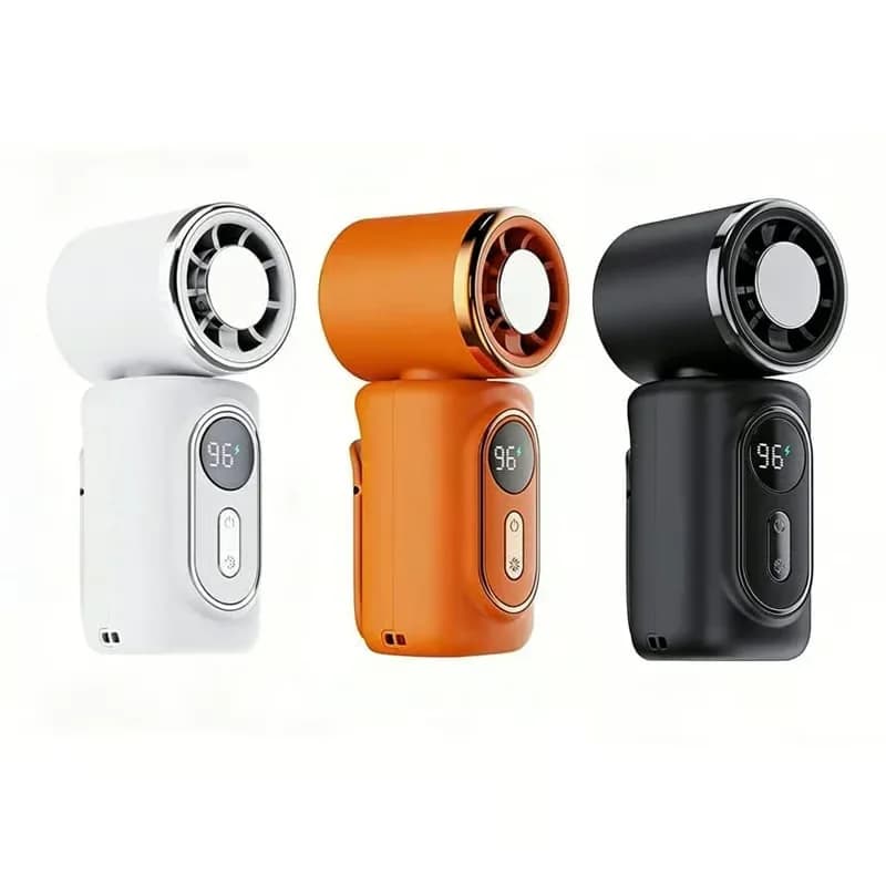 Mini Portable Handheld Clip-On Fan with Ice Cooling, White - View 4