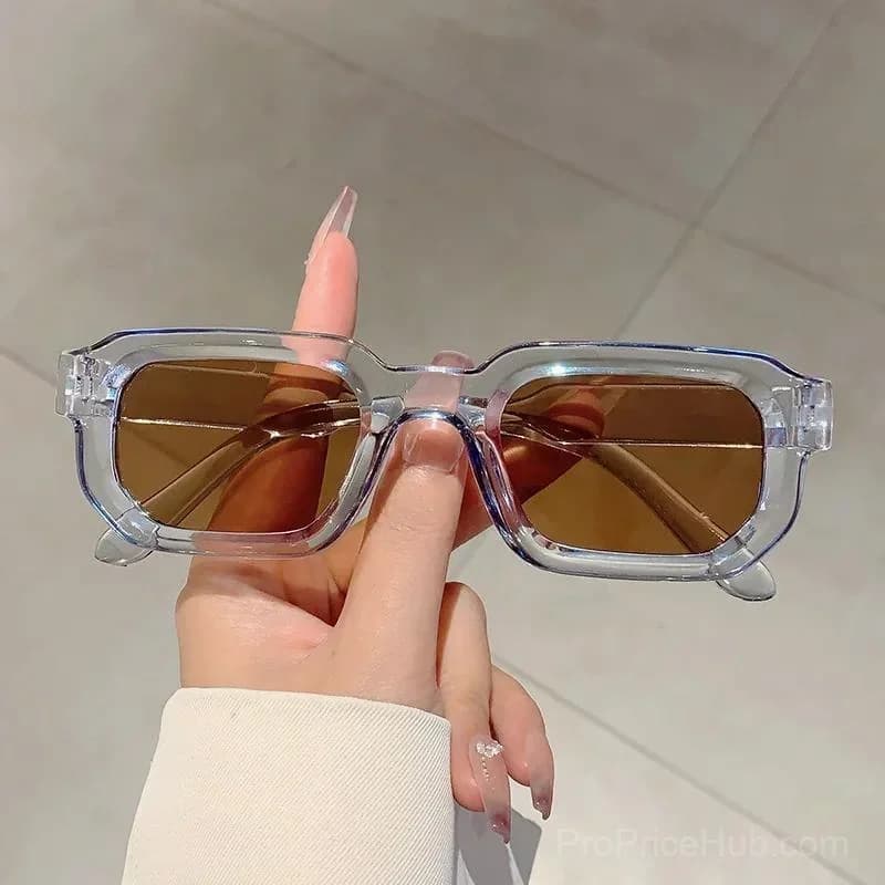 6-Pack Vintage Rectangle Sunglasses for Men & Women - UV400 Protection - View 6
