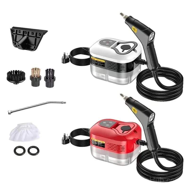 2500W Handheld Pressurized Steam Cleaner, Red Dual Control - View 3