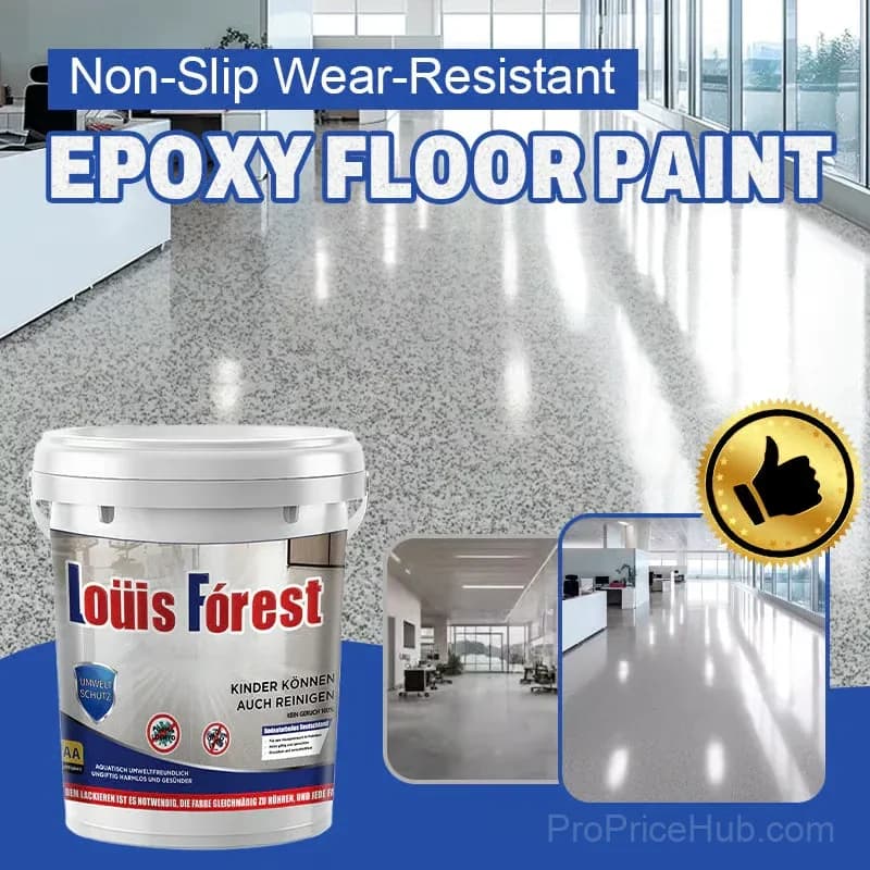 High-Gloss Marble Effect Epoxy Floor Coating, Light Gray, 500g - View 2