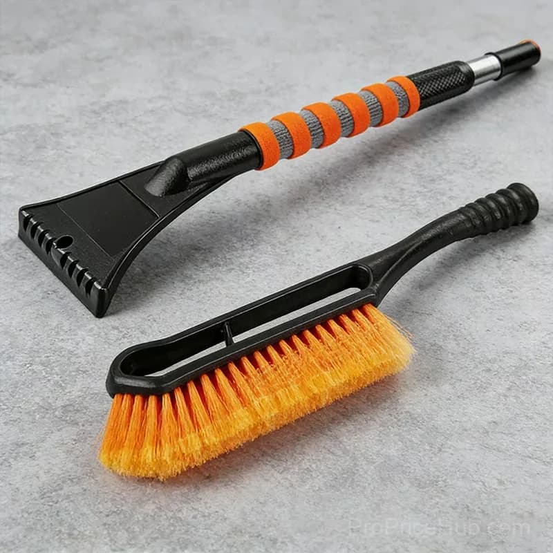 Anti-Scratch Snow and Ice Scraper Tool, -40°F Resistant, Orange - View 4