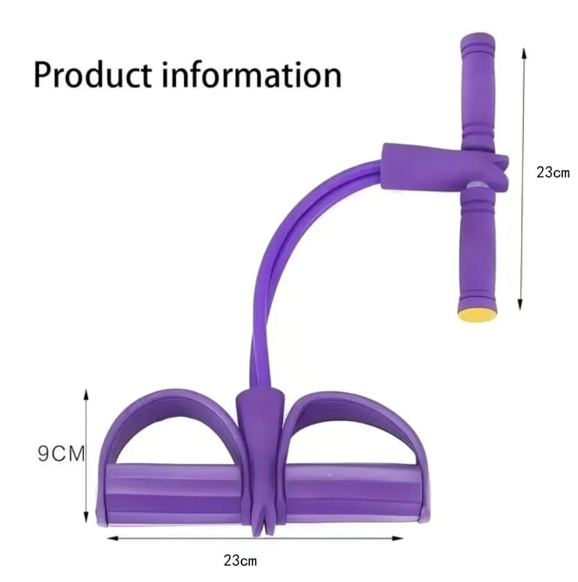 8-Tube Pedal Resistance Exercise Device, Purple - View 13