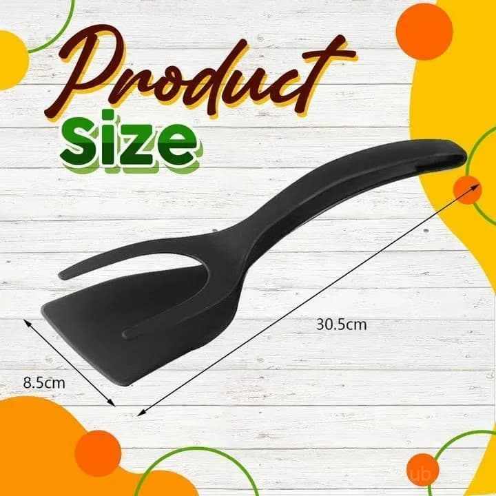 2-in-1 Grip Flip Tongs with Silicone Tips, Black, 1 Piece - View 8