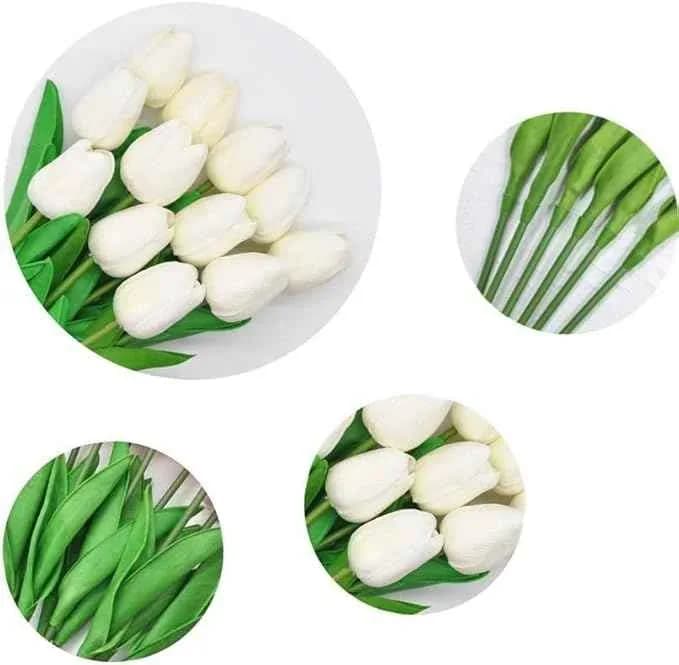 10-Piece UV Resistant Waterproof Faux Tulip Bouquet – Artificial Flowers for Indoor/Outdoor Decor - View 26