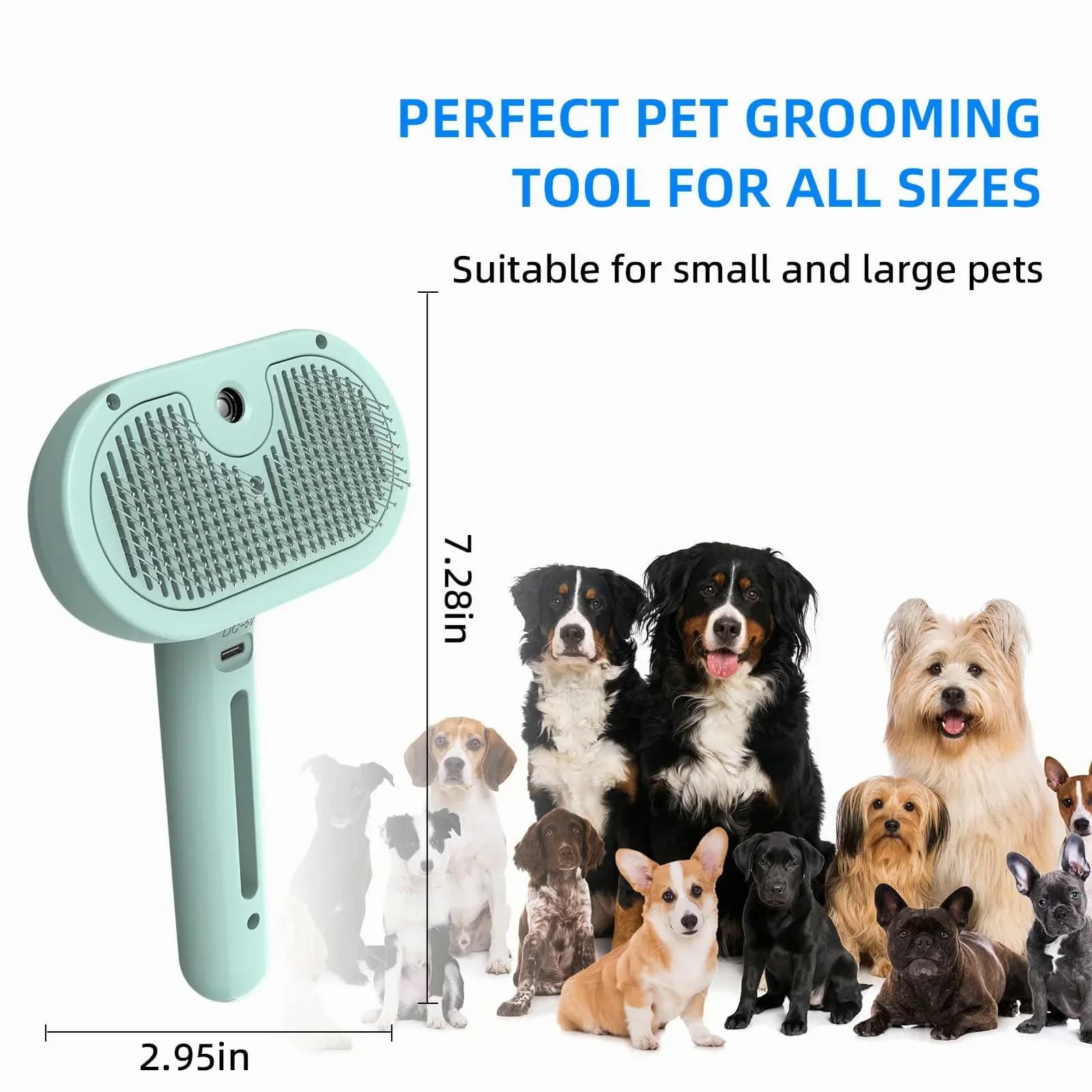 White Pet Spray Hair Removal Comb for Dogs - View 12