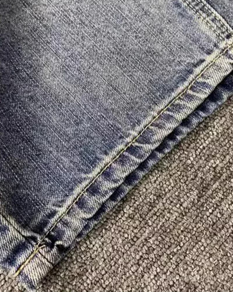 Big & Tall Men's Japanese Vintage Washed Jeans M-8XL - View 9